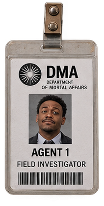 Official Agent 1 identification badge
